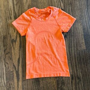 lululemon athletica Orange Short Sleeve Tee